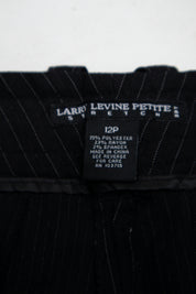 #079 Larry Levine Petite Stretch Pants Black | c. 212 | Size 10/12