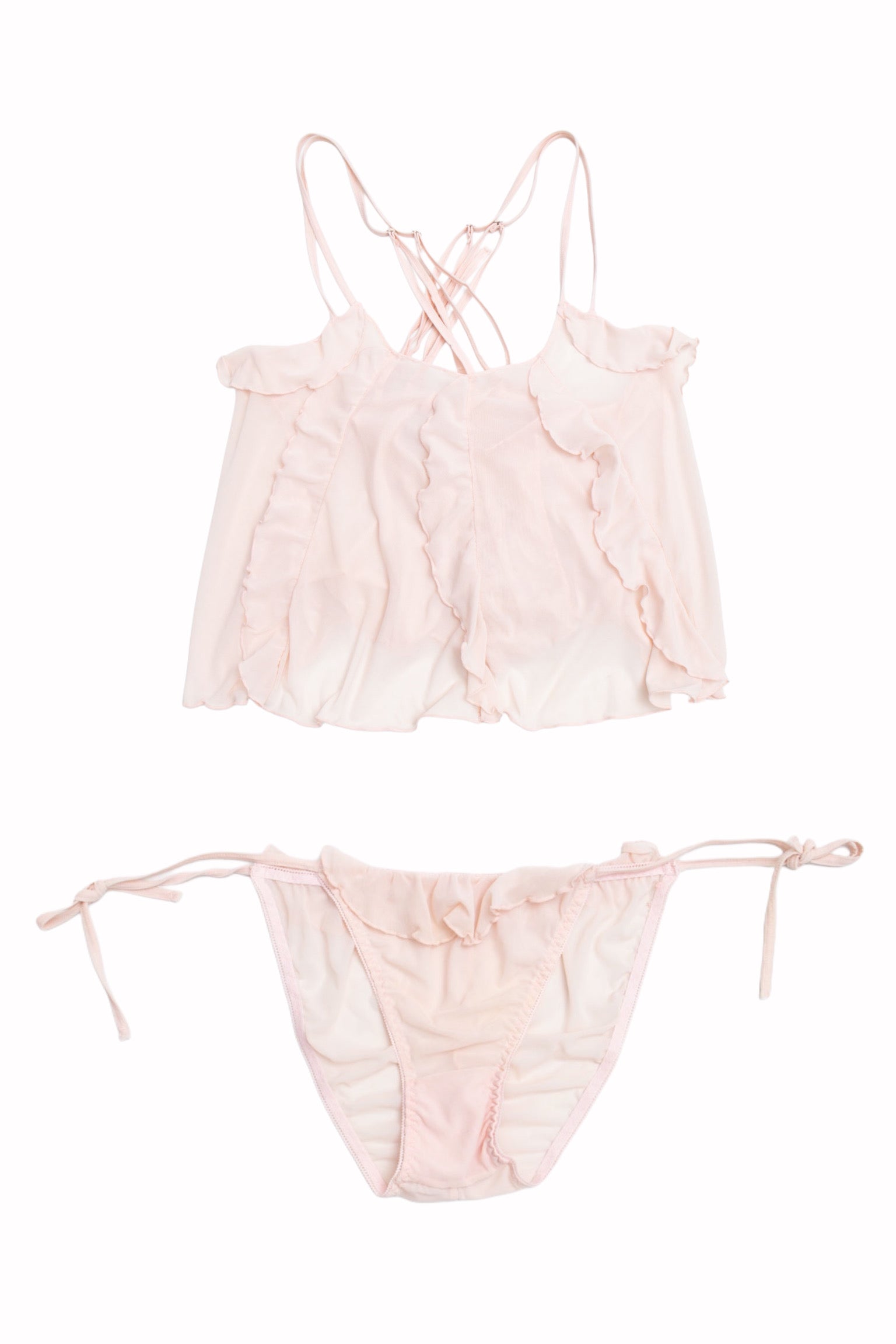 #27 Pink Mesh Lingerie Set | H20 | Size 12