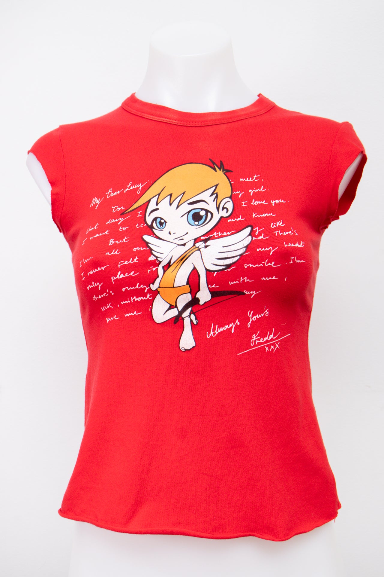 #75 Bershka Trends T-shirt Red | c. 198 | Size 8