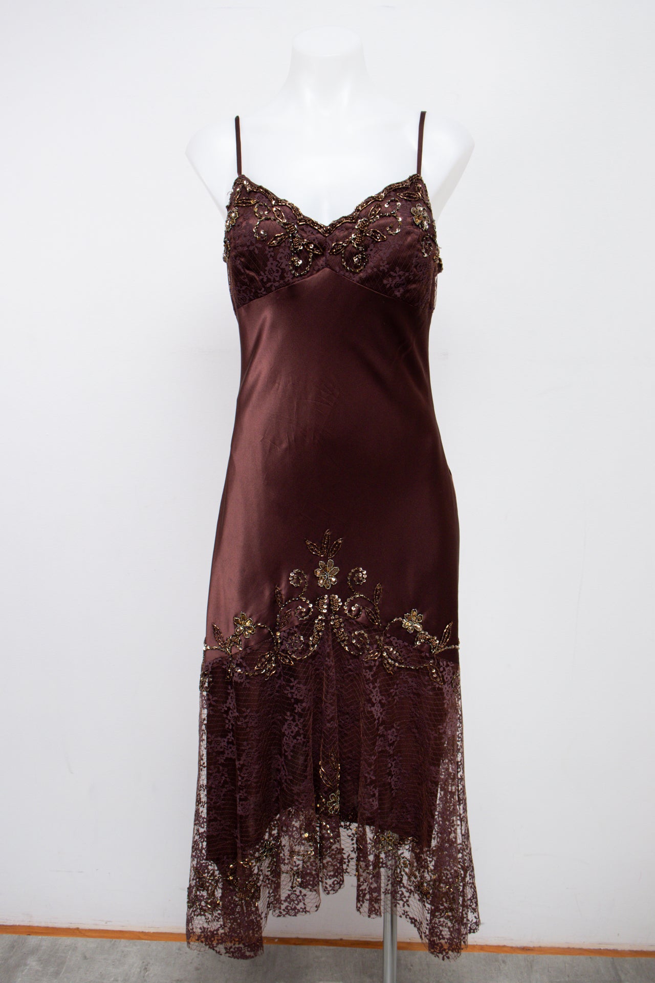 #012 Xscape By Carmen Marc Valvo Camisole Brown | c. 207 | Size 10