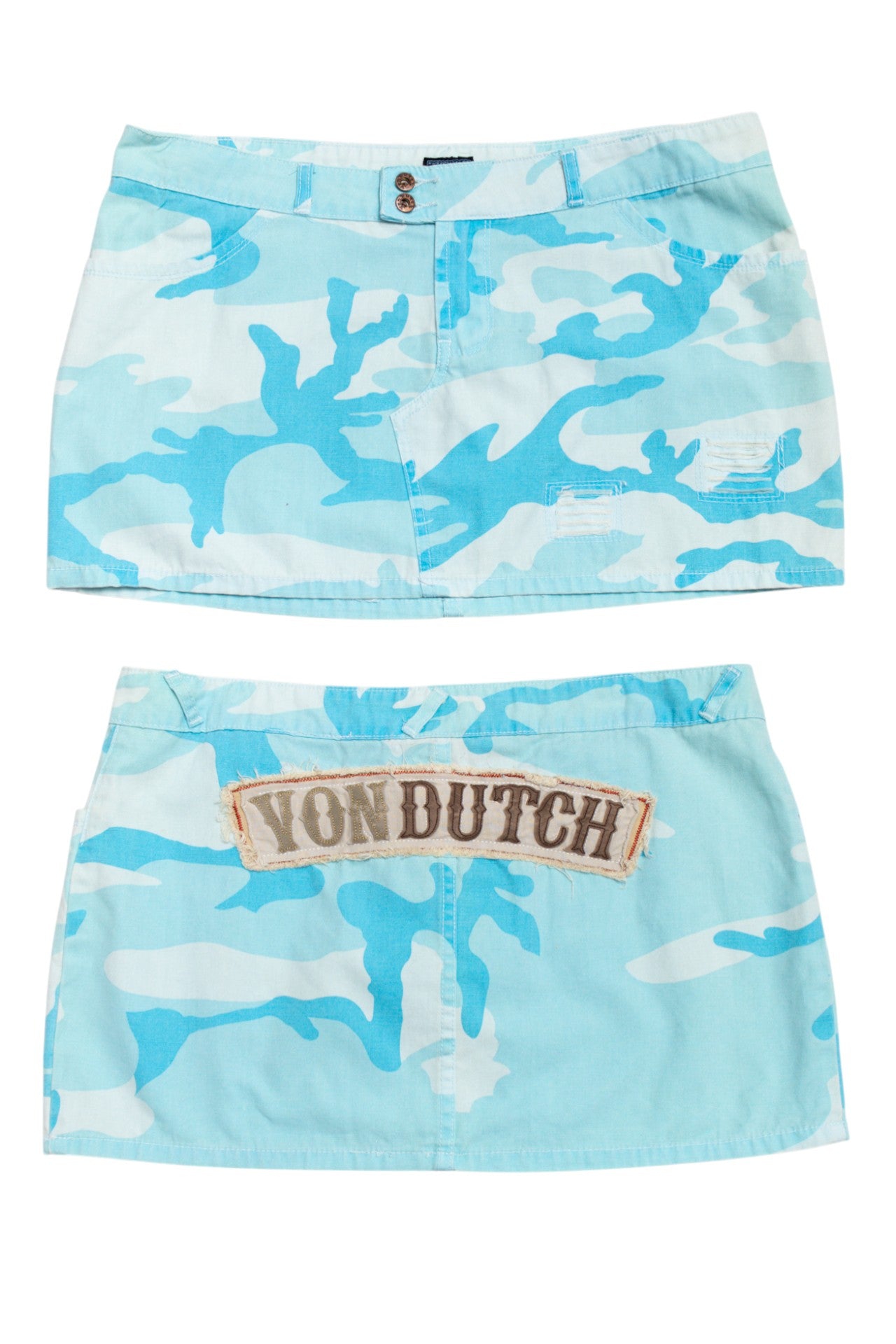 #129 Von Dutch Mini Skirt Blue | c. | Size