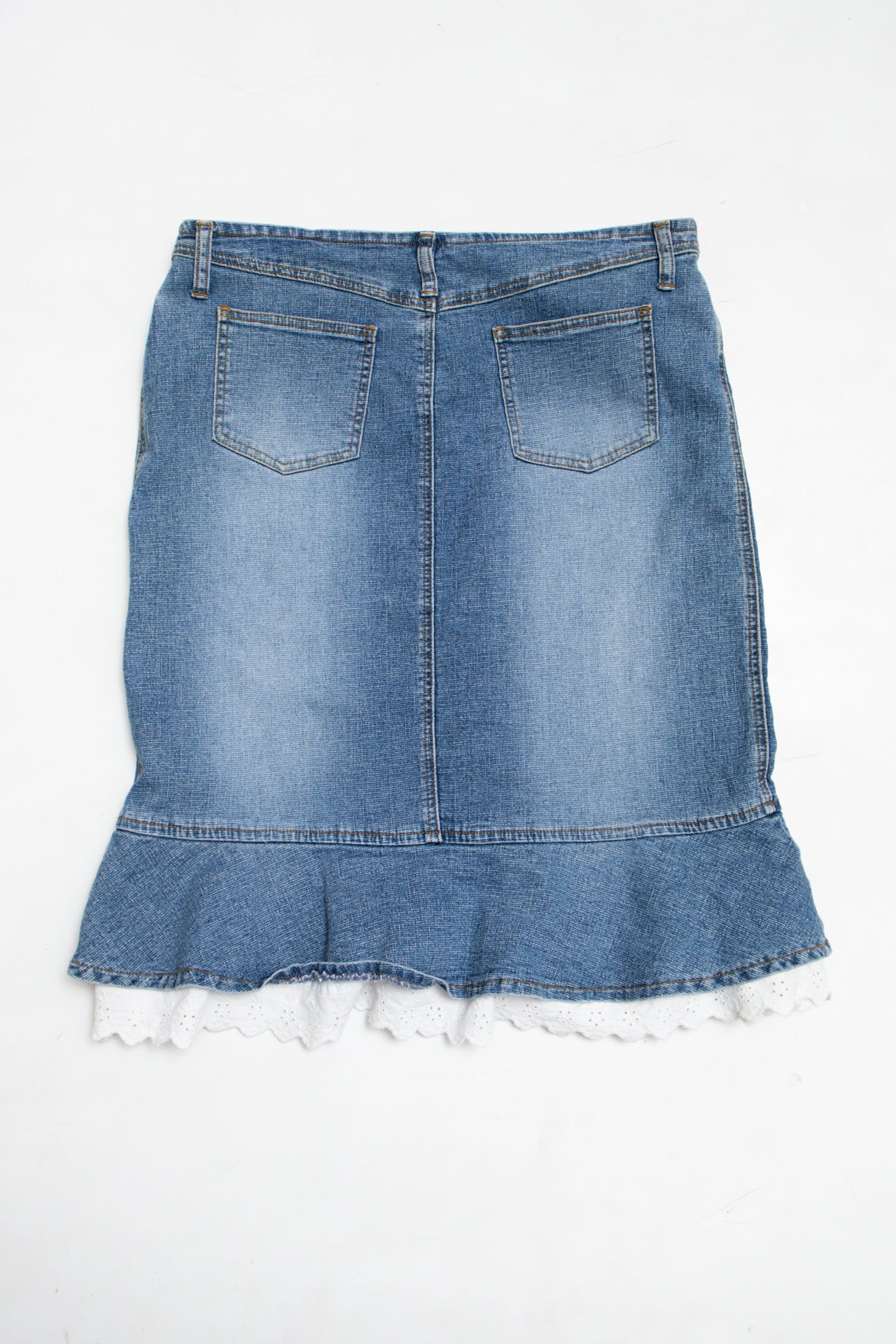 #163 Just Jeans Denim Mini Skirt Blue | c. | Size 14