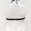 #17 Playboy Swim Halter Top White | c. 185 | Size 10