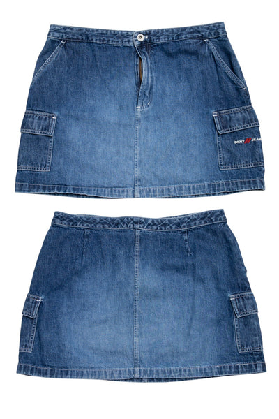 #165 Dkny Jeans Mini Skirt Blue | c. 209 | Size 12