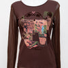 #075 Twenty One T-shirt Brown | c. 202 | Size 10