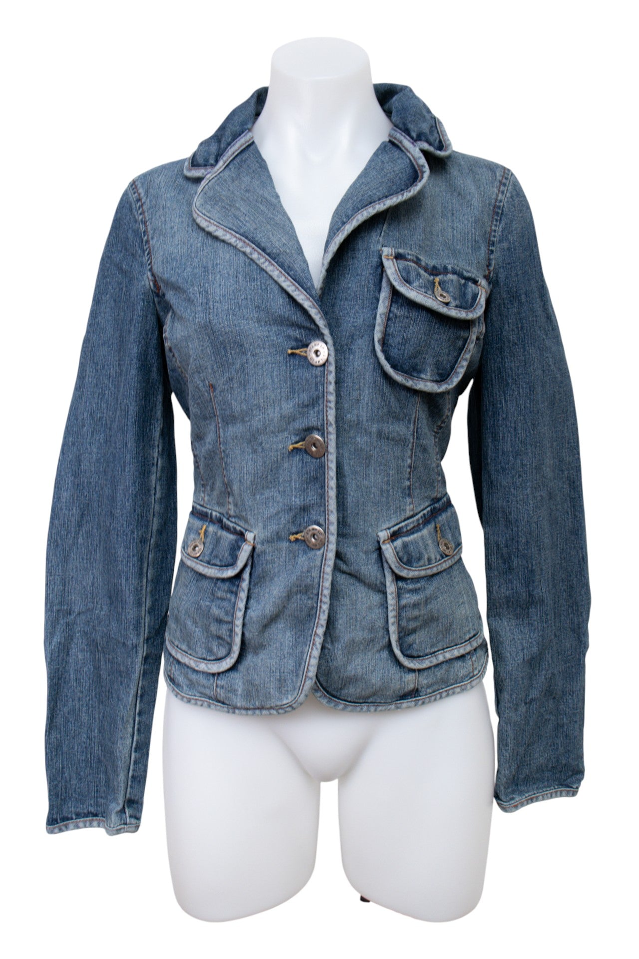 #132 Stamp 10 Top Blue | c. 198 | Size 6