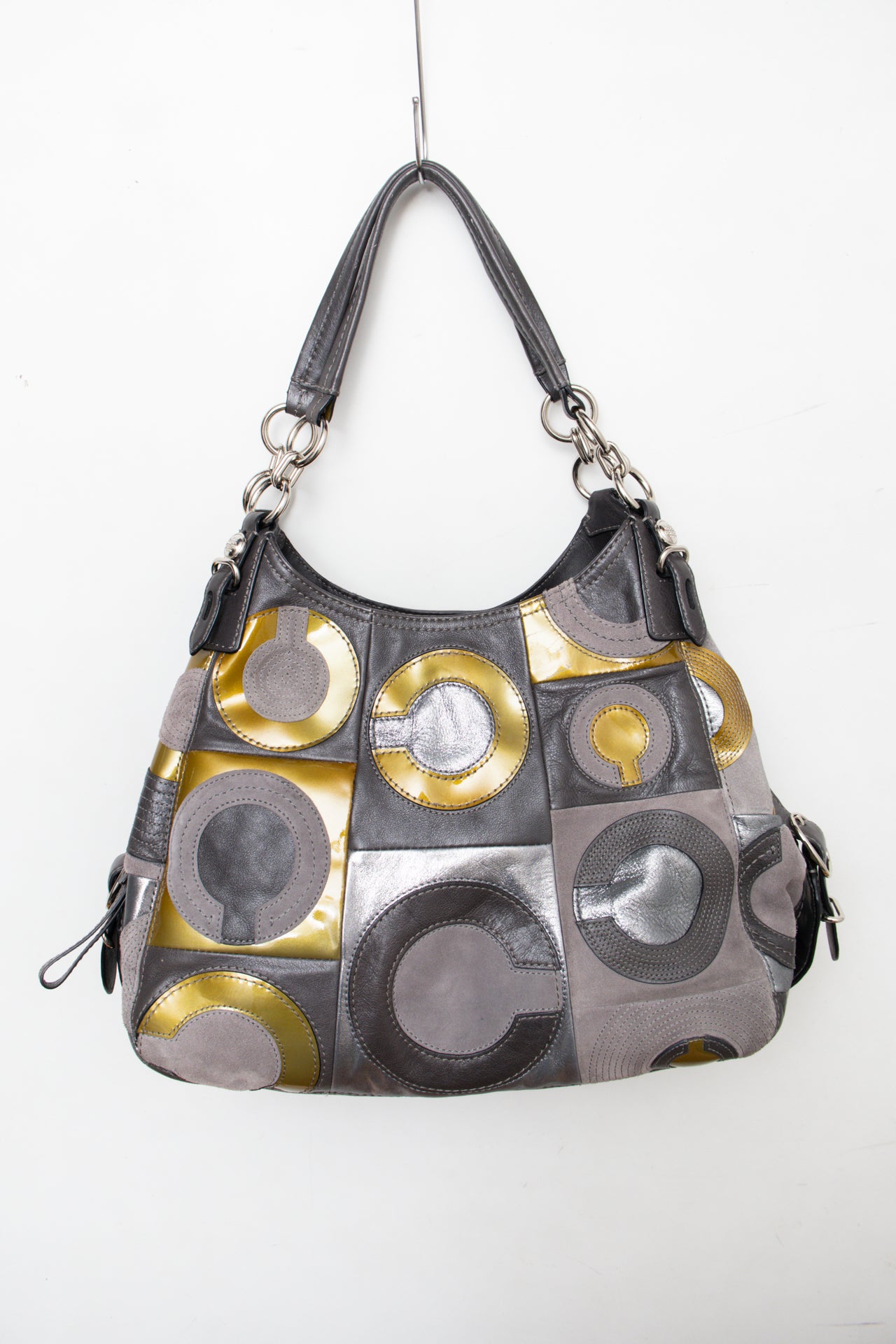 #172 Coach Shoulder Bag Gray | c. 206 | Size