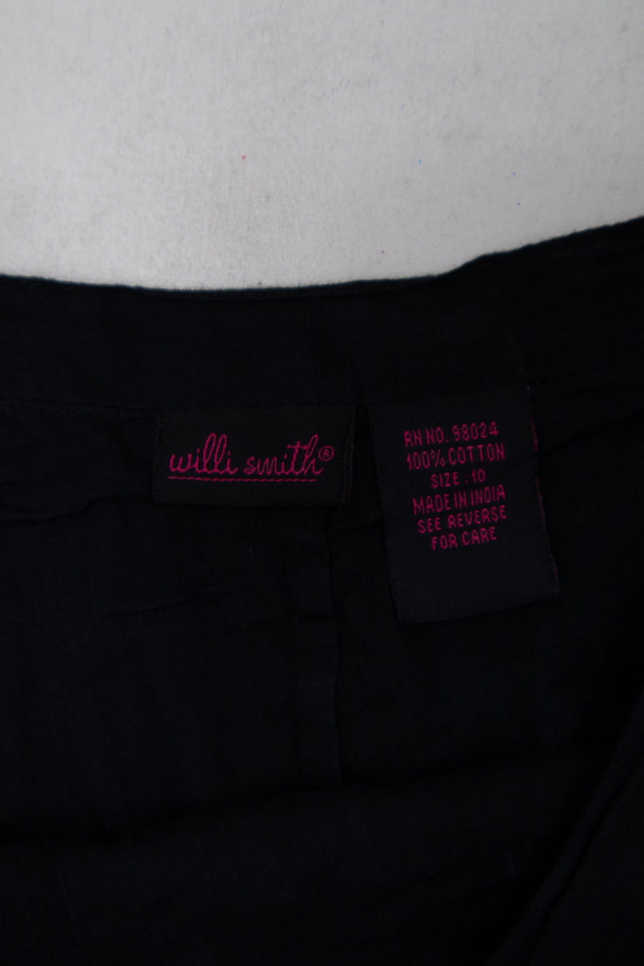#129 Willi Smith Skirt Black | c. 193 | Size 8