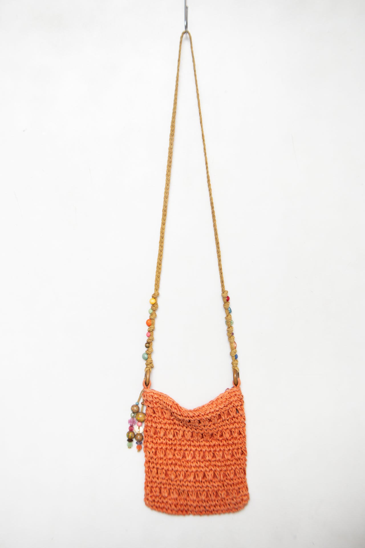 #176 Beaded Cappeli Shoulder Bag Orange | c. 180