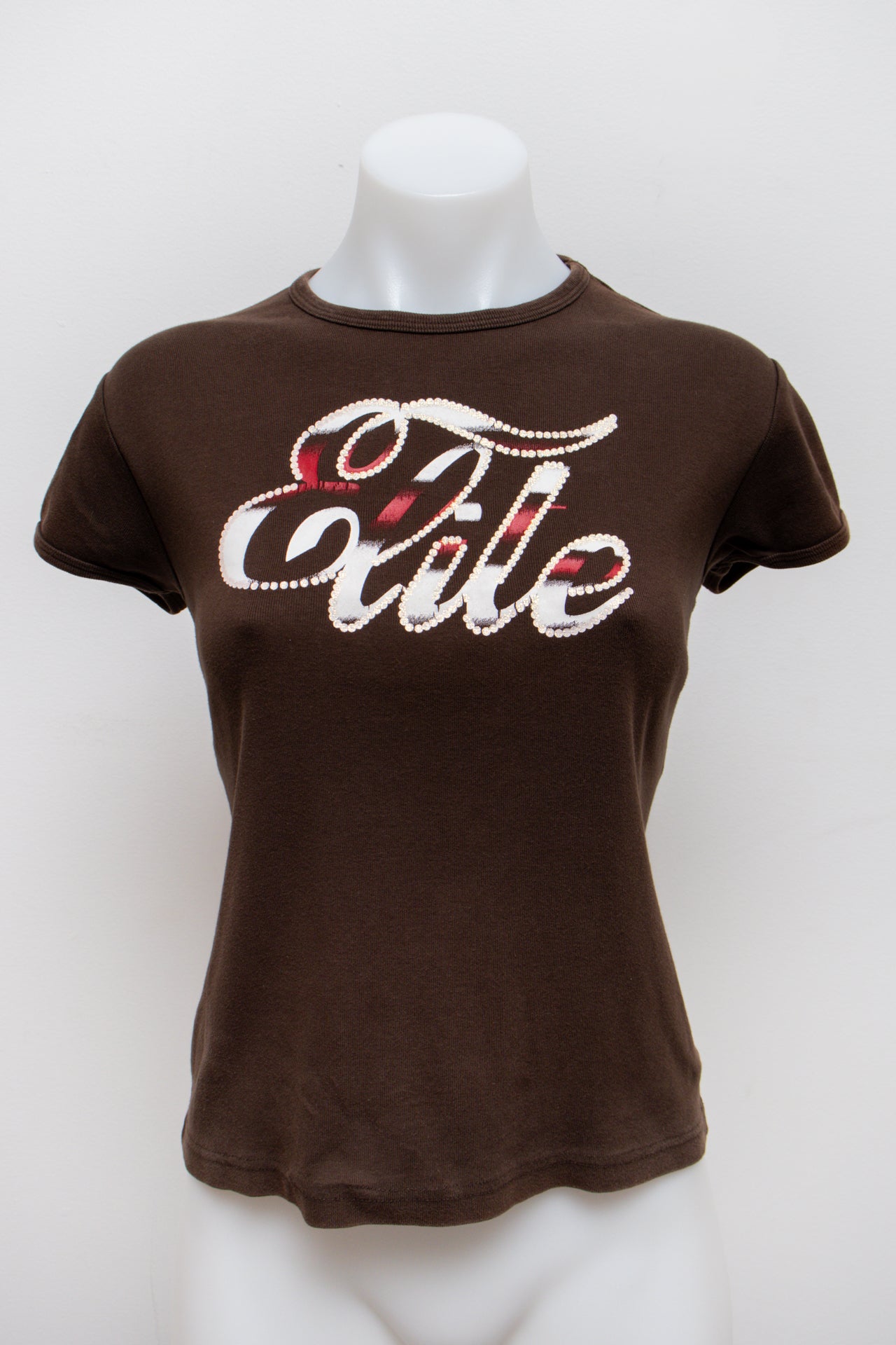 #08 Elle Models' Fashion T-shirt Brown | c. 192 | Size 10