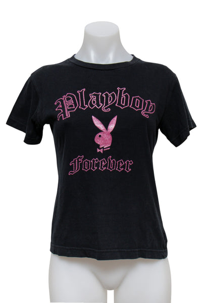 #24 Playboy T-shirt Black | c. 184 | Size 8/10