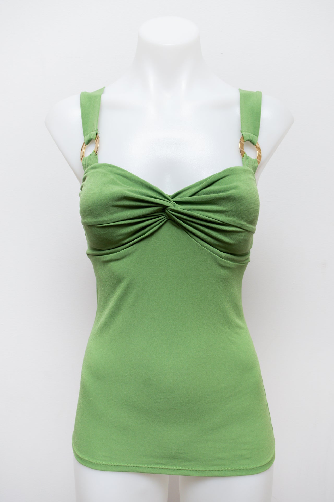#13 Bisou Bisou Michele Bohbot Cami Top Green | c. 193 | Size 8