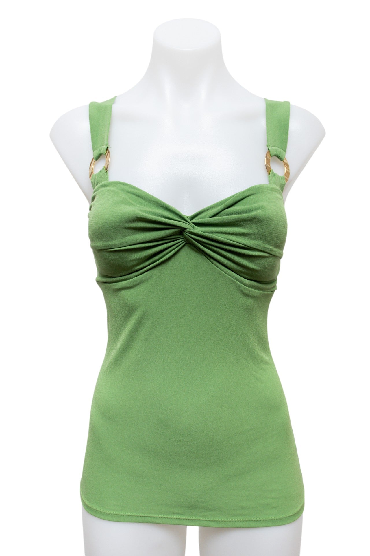 #13 Bisou Bisou Michele Bohbot Cami Top Green | c. 193 | Size 8