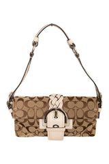 #200 Coach Flat Soho Bag Brown | c. 190