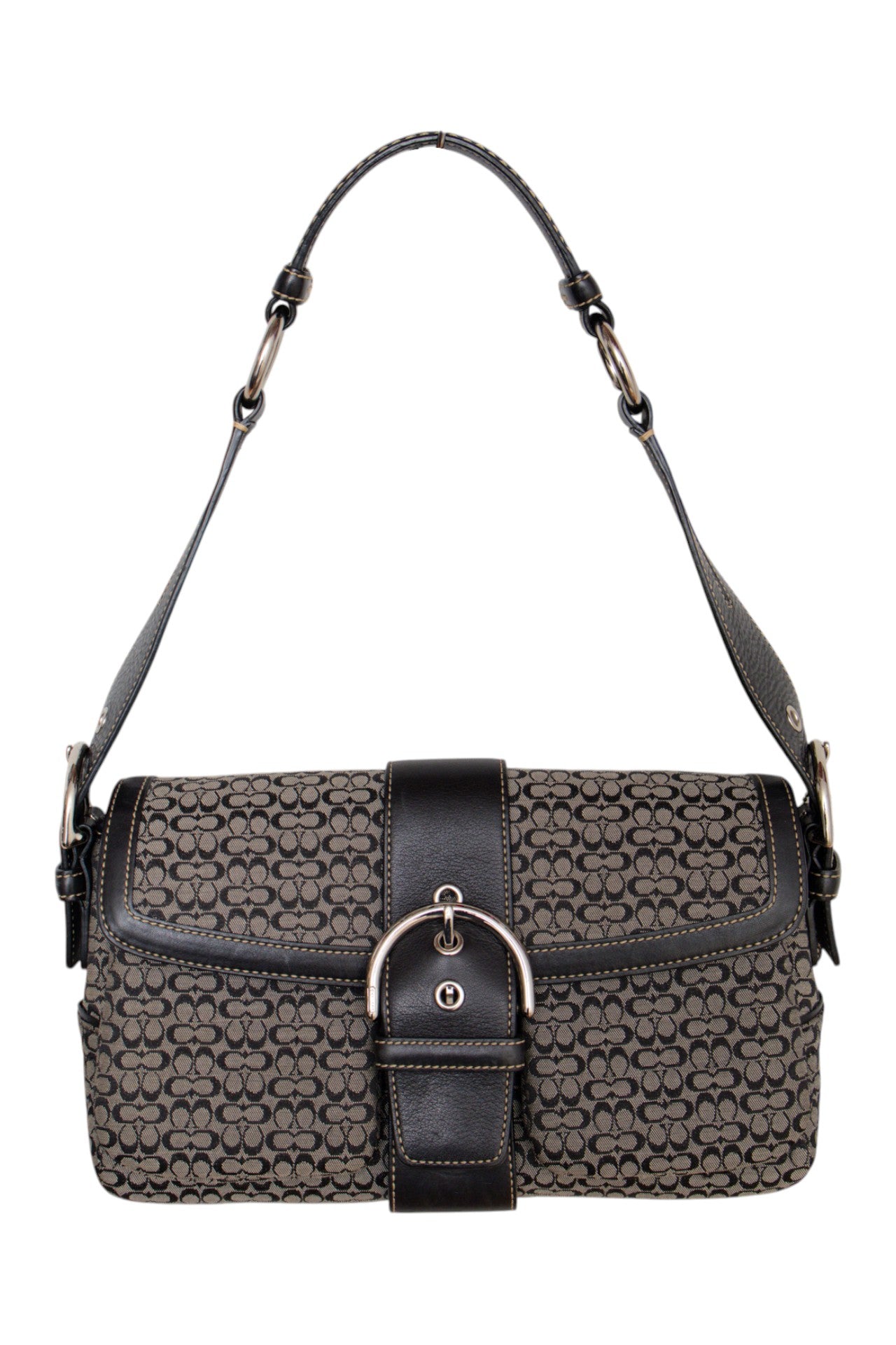 #191 Coach Shoulder Bag Black | c. 198 | Size