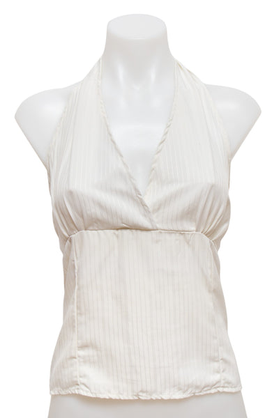#128 Halter Top White | c. 187 | Size 12