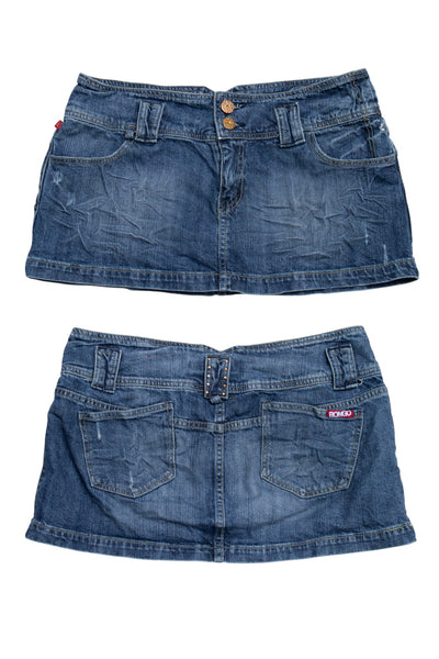 #155 Bongo Mini Skirt Blue | c. 209 | Size 12