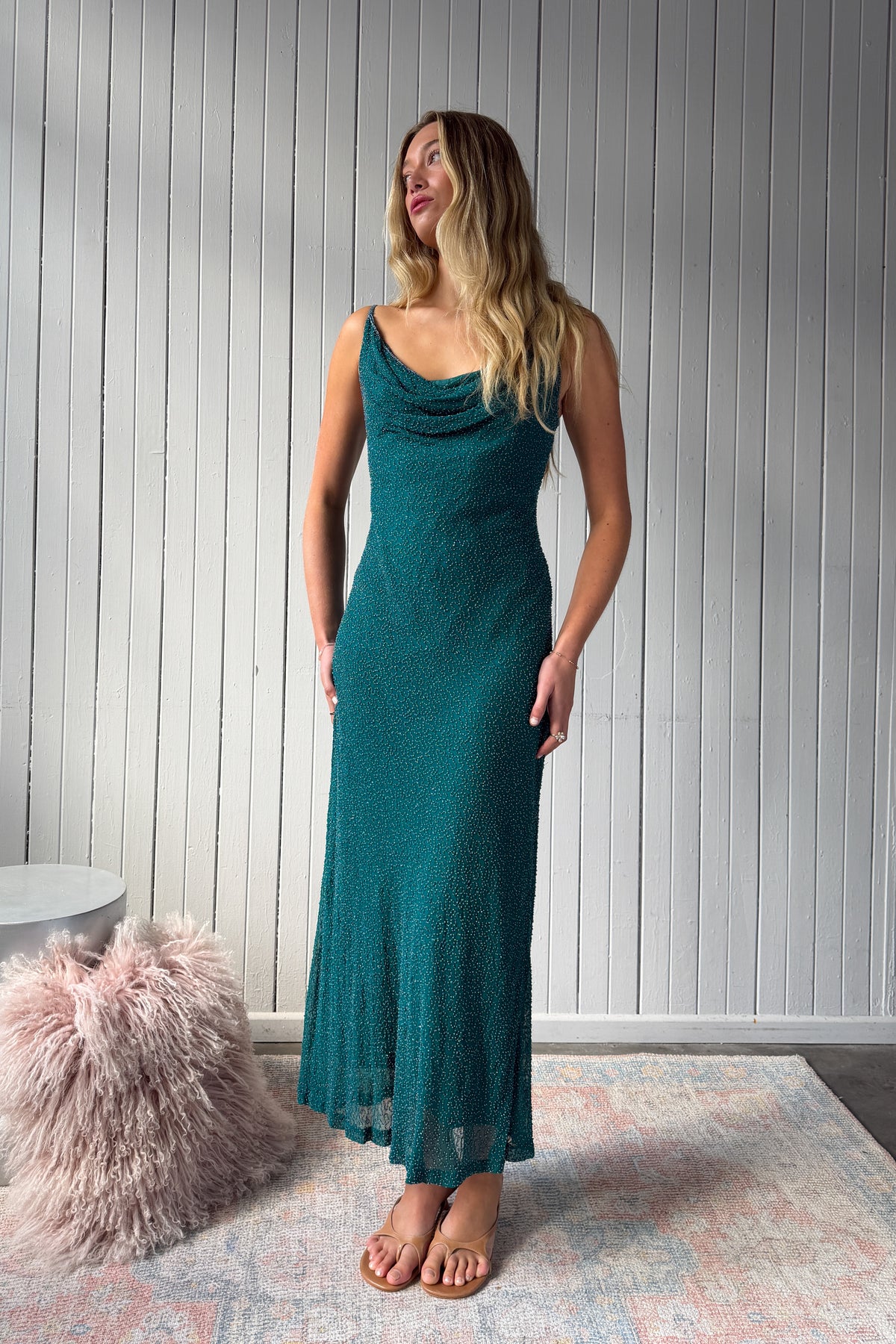 #165 Laurence Kagan Gown Green | c. 208 | Size 14