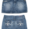 #079 Vigos Jeans Mini Skirt Blue | c. 204 | Size 12/14