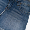 #153 Hydraulic Denim Mini Skirt Blue | c. 190 | Size 6