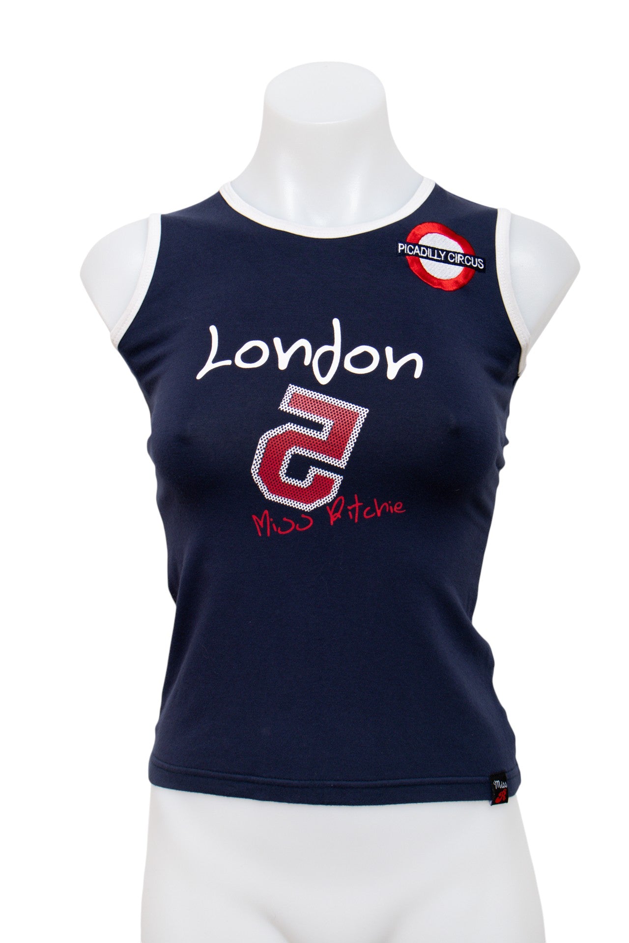 #60 Miss Bitchie Tank Top Navy | c. 196 | Size 8