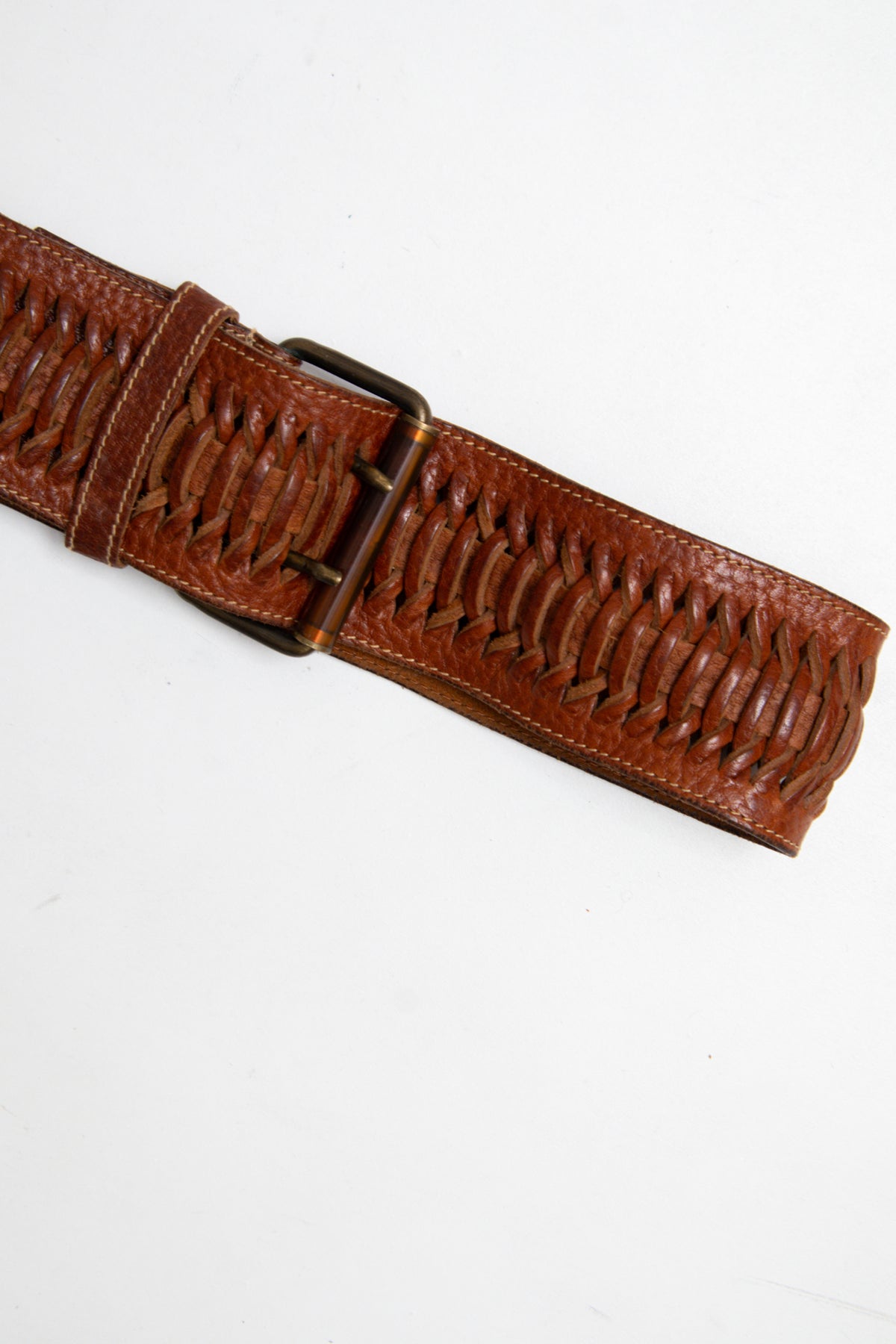 #143 Giorgio Armani Italian Leather Belt Brown | c. 209 | Size