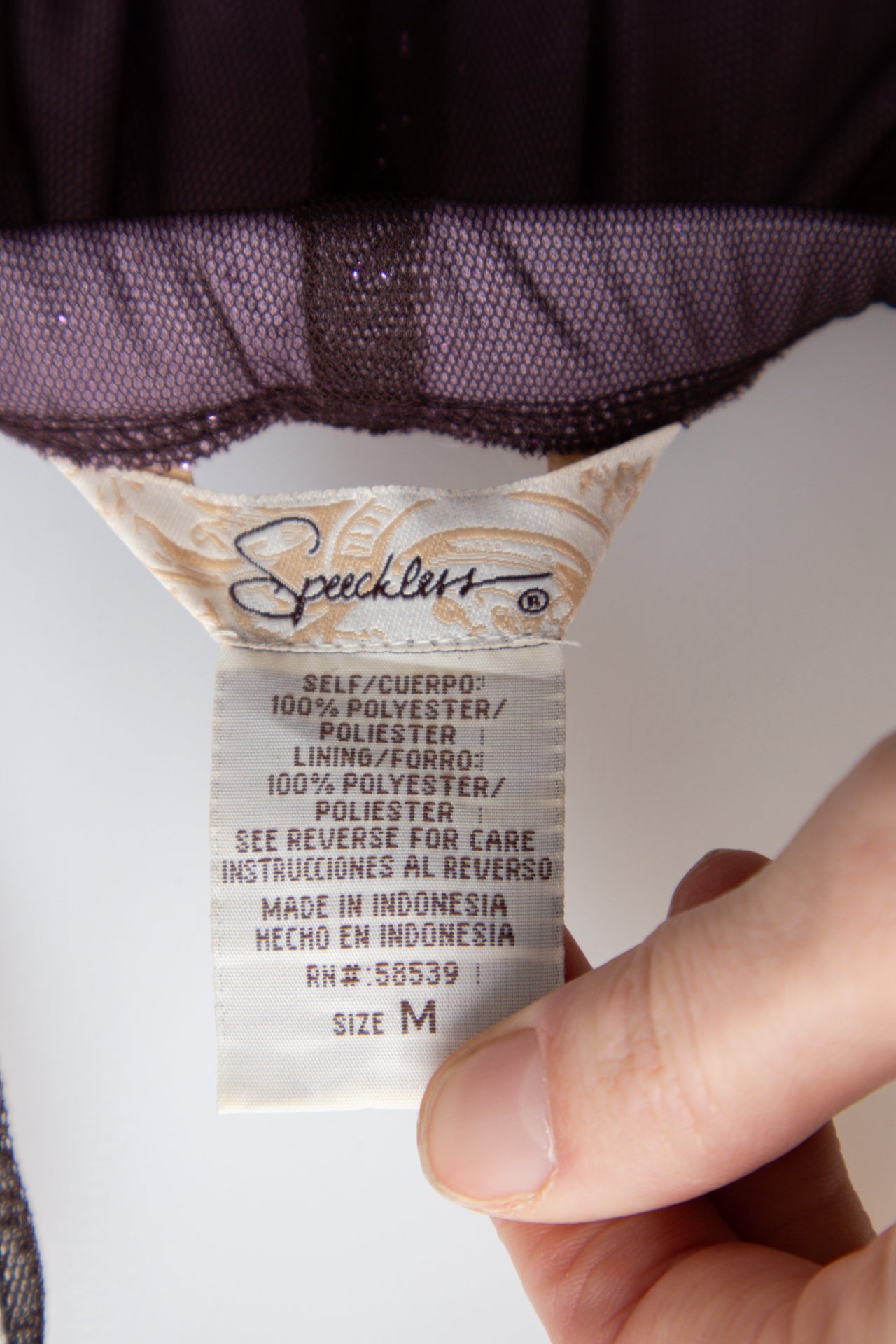 #115 Speechless Camisole Purple | c. 197 | Size 10
