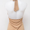 #005 Topaz Halter Top Beige | c. 201 | Size 8