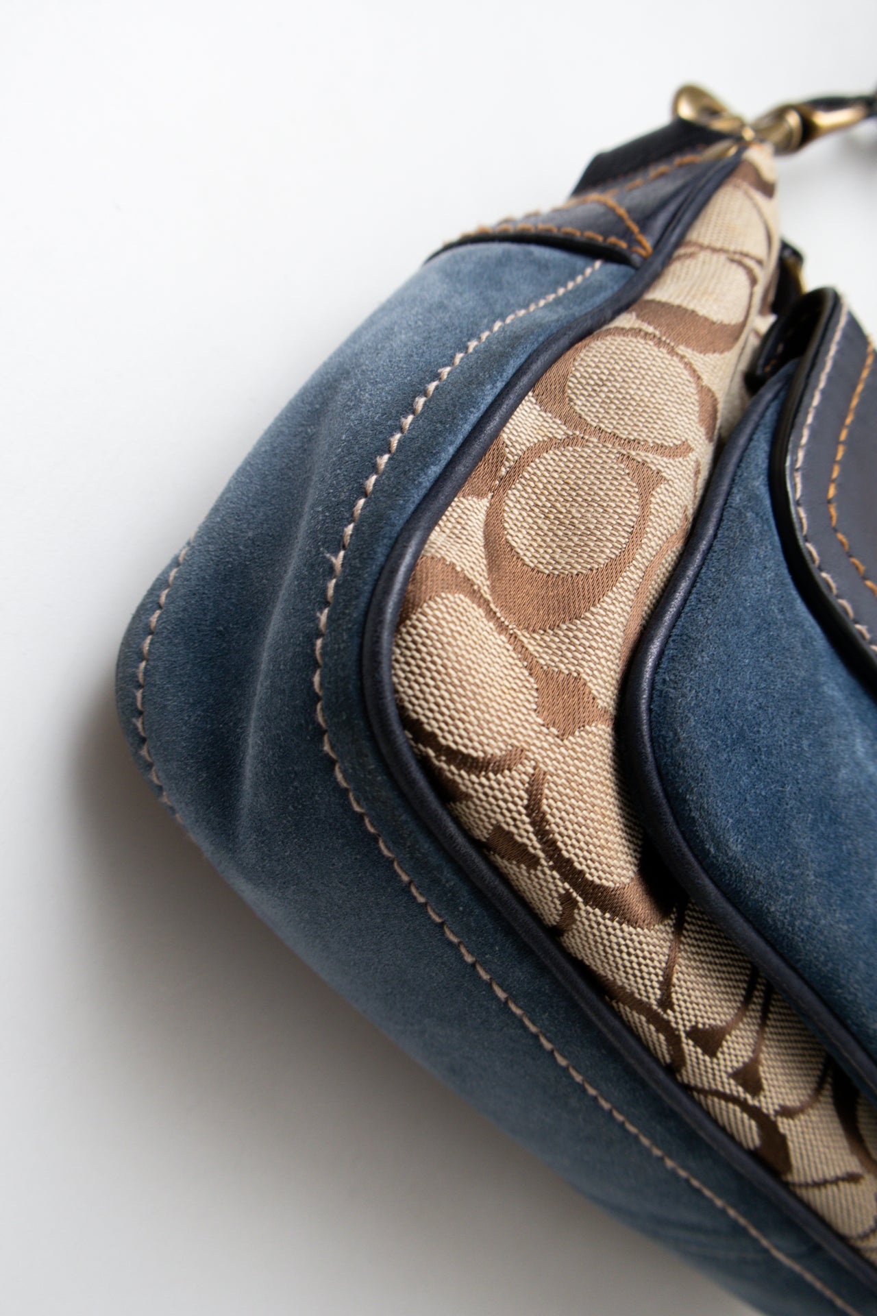 #189 Coach Shoulder Bag Blue | c. 200 | Size
