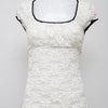 #021 Wrapper Short Sleeve White | c. 209 | Size 8