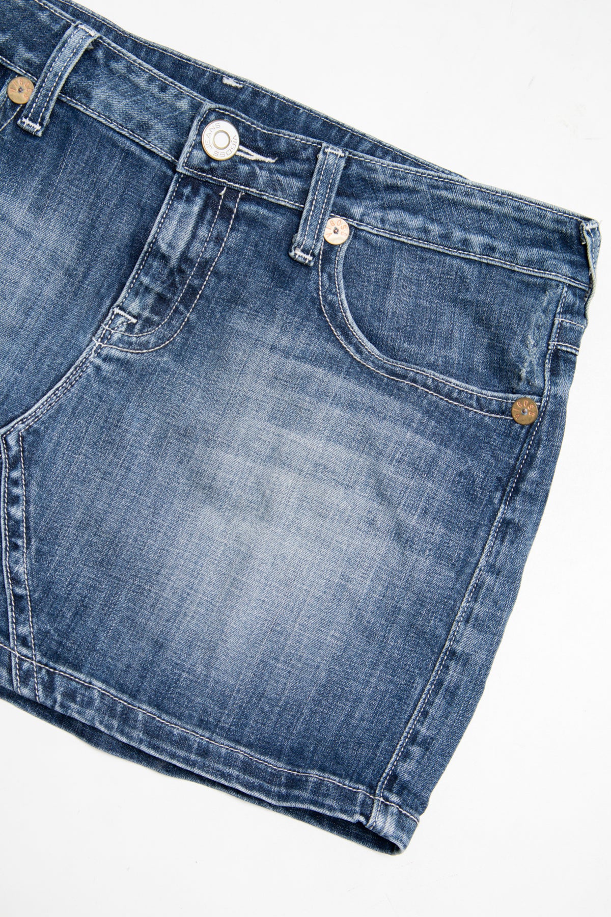 #079 Vigos Jeans Mini Skirt Blue | c. 204 | Size 12/14