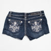 #059 La Idol Usa Denim Shorts Blue | c. 204 | Size 8