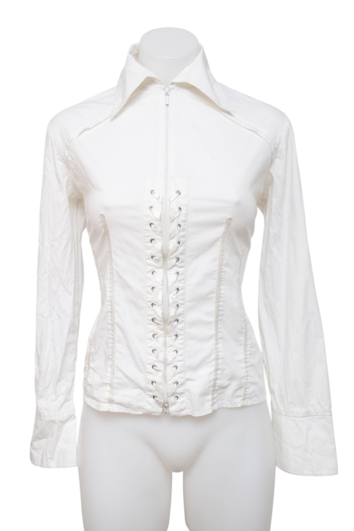 #062 Carina Long Sleeve White | c. 209 | Size 8