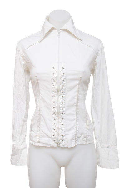 #062 Carina Long Sleeve White | c. 209 | Size 8