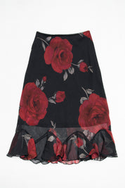 #107 Long Skirt Black | c. 213 | Size 4/6