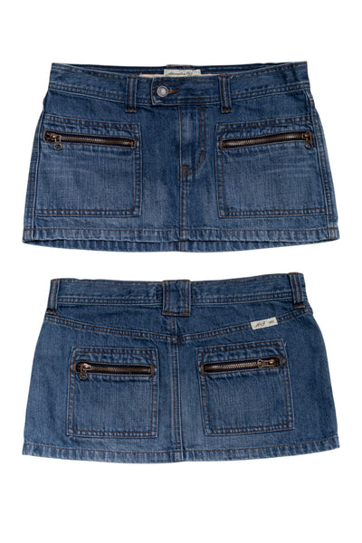 #148 Abercrombie & Fitch Mini Skirt Blue | c. 190 | Size 6
