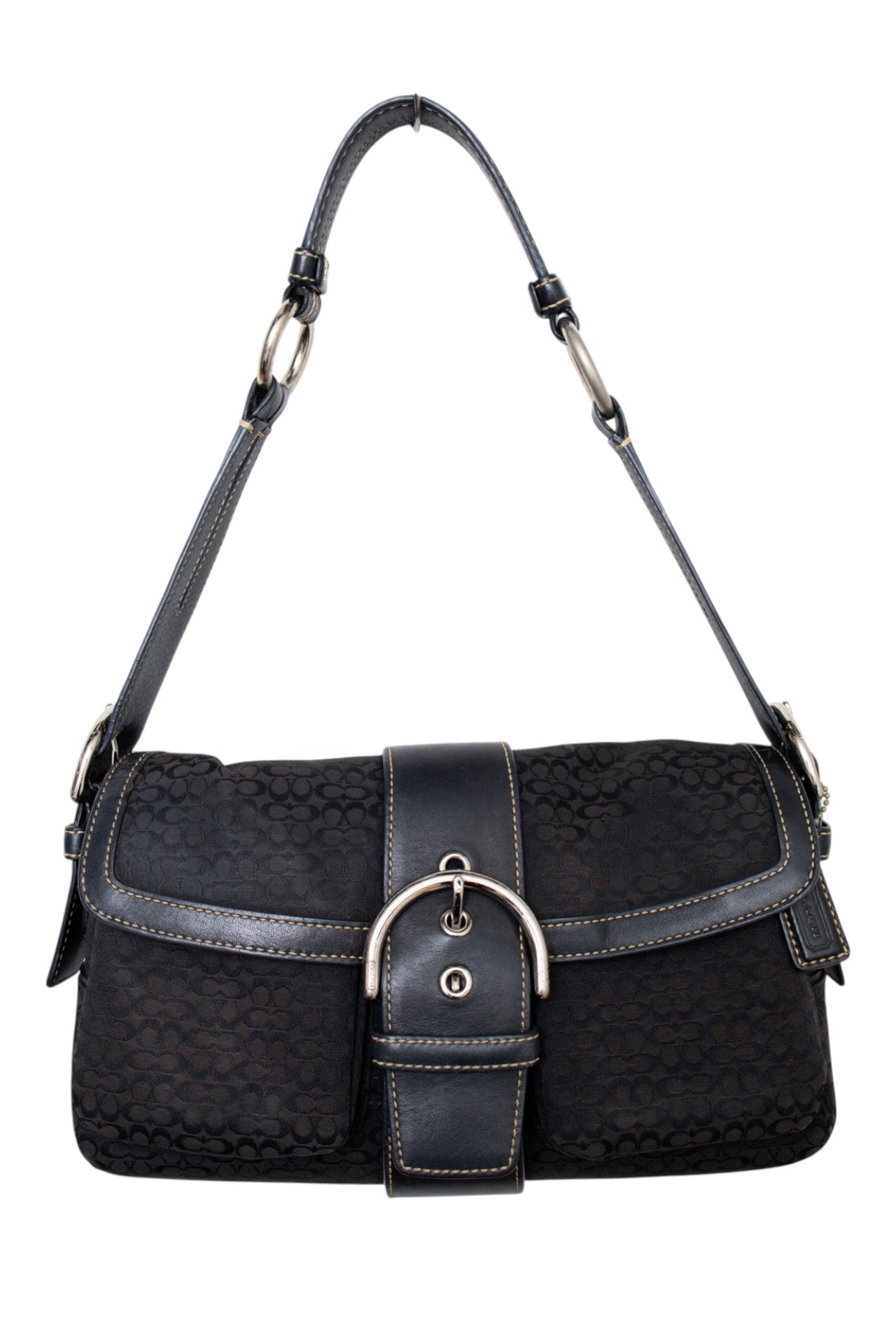 #180 Coach Shoulder Bag Black | c. 202 | Size