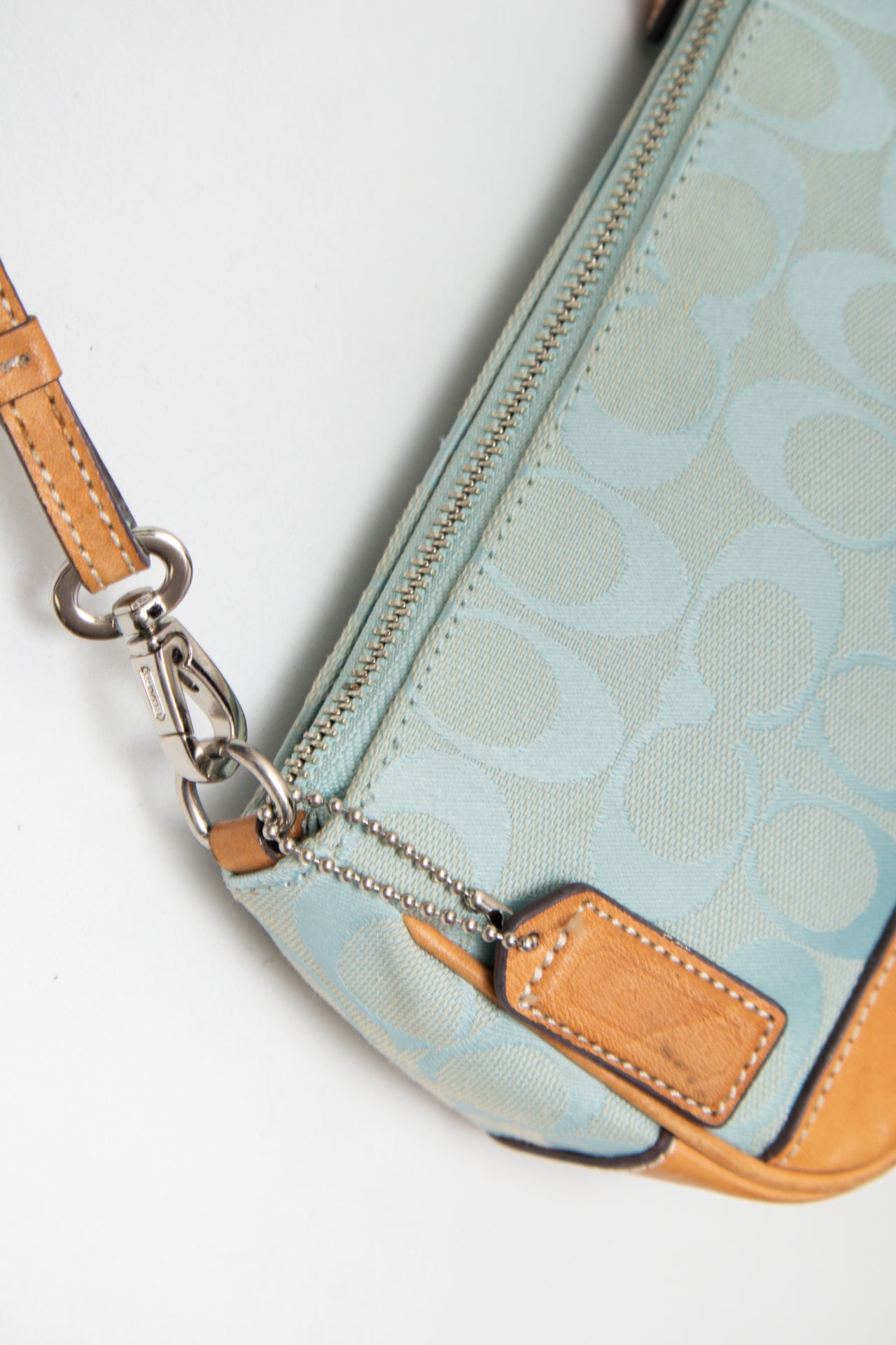 #165 Coach Shoulder Bag Blue | c. 187 | Size