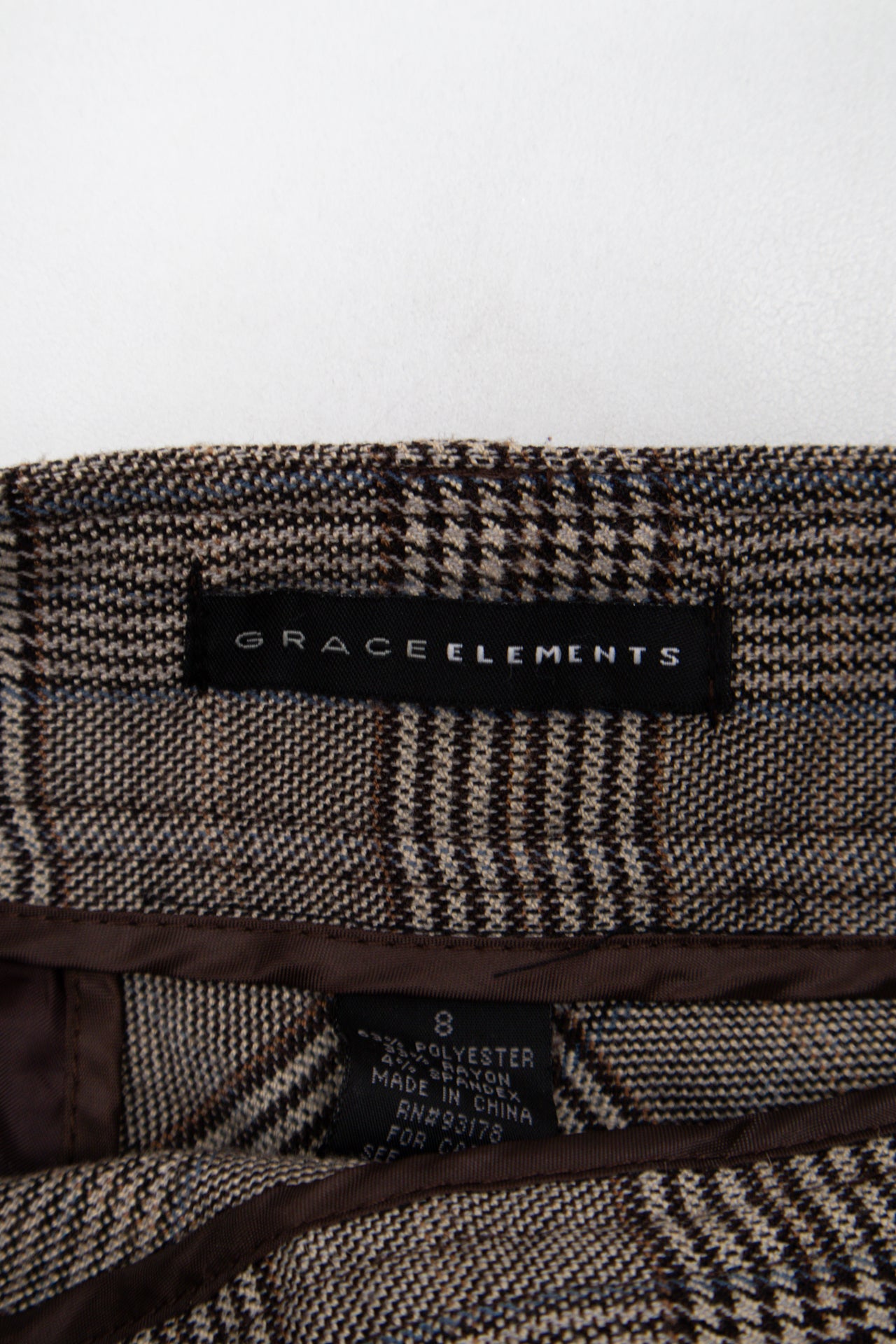 #158 Grace Elements Skirt Brown | c. 193 | Size 8