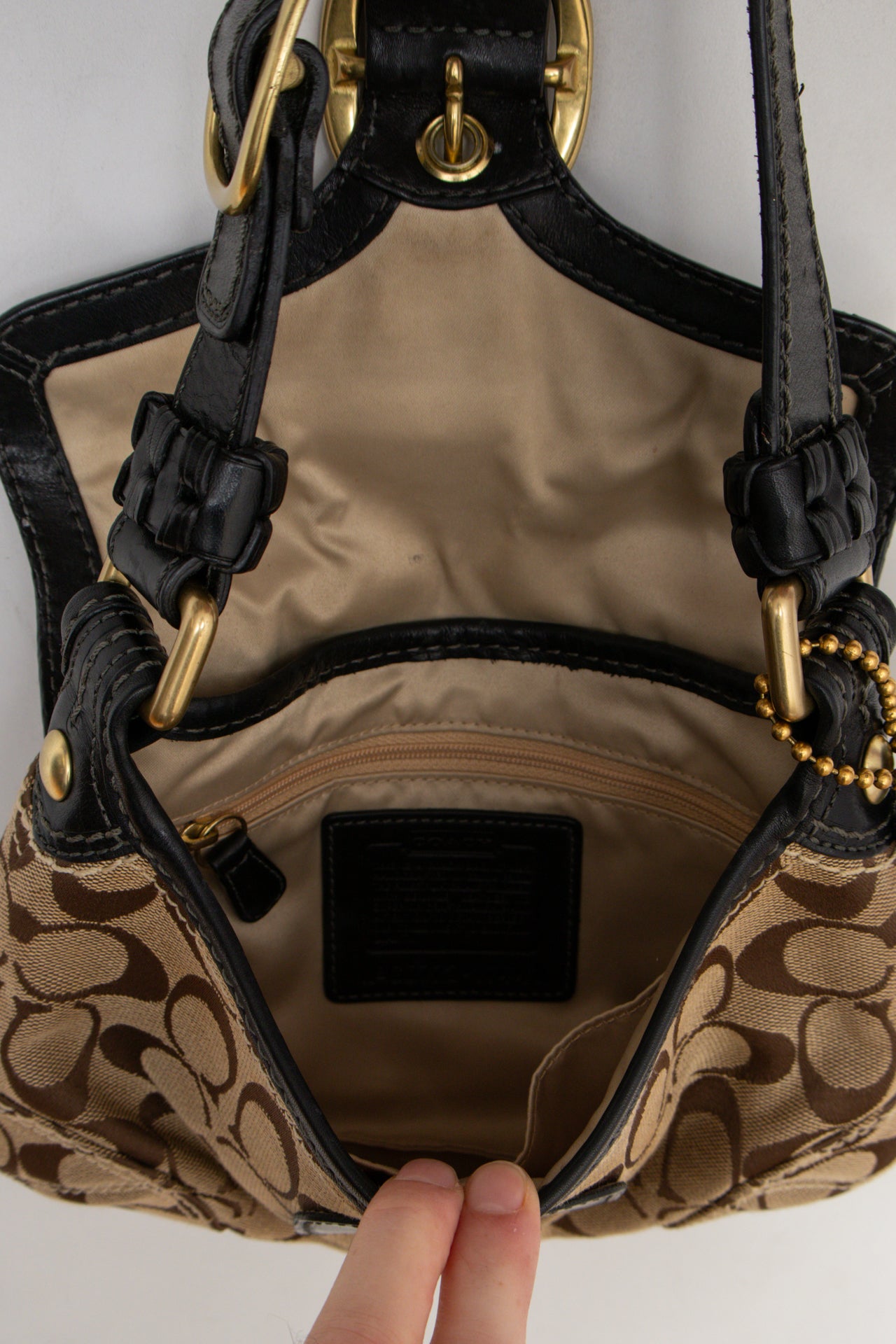 #189 Coach Shoulder Bag Brown | c. 198 | Size