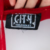 #103 City Triangles Dress Red | c. 193 | Size 12