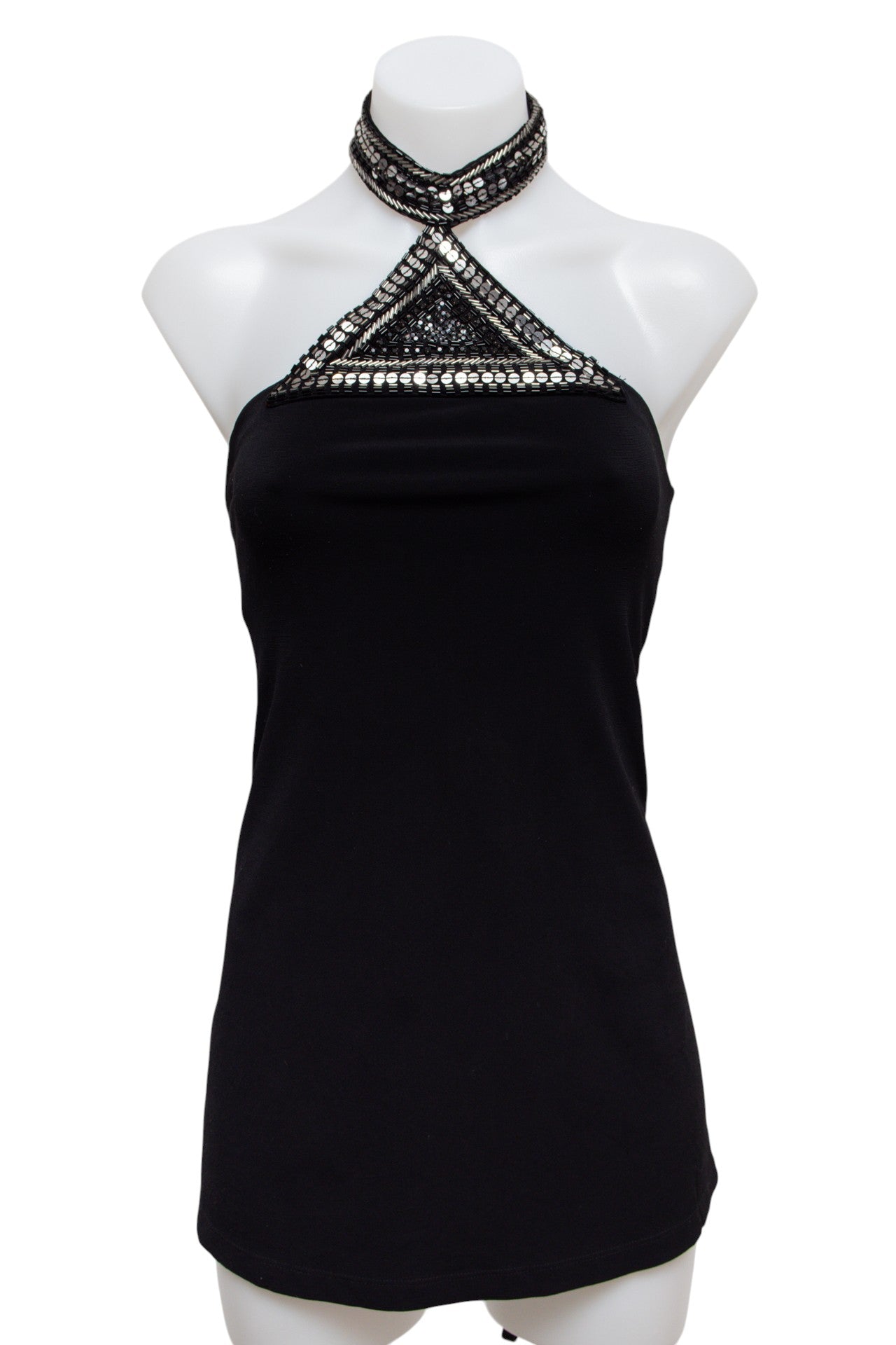 #46 Smart Set Halter Top Black | c. 186 | Size 8