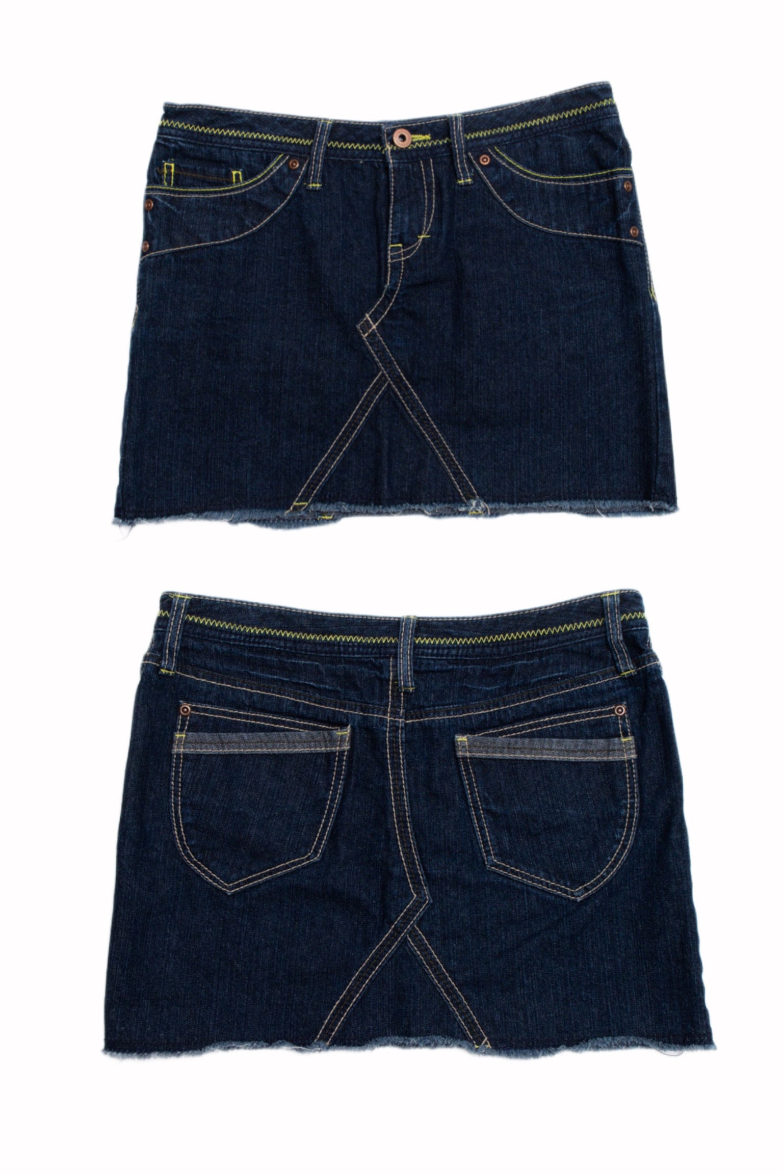 #76 Dark Denim Mini Skirt | Love Island | Size 8