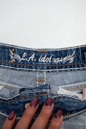 #089 L.a. Idol Booty Short Blue | c. 213 | Size 8