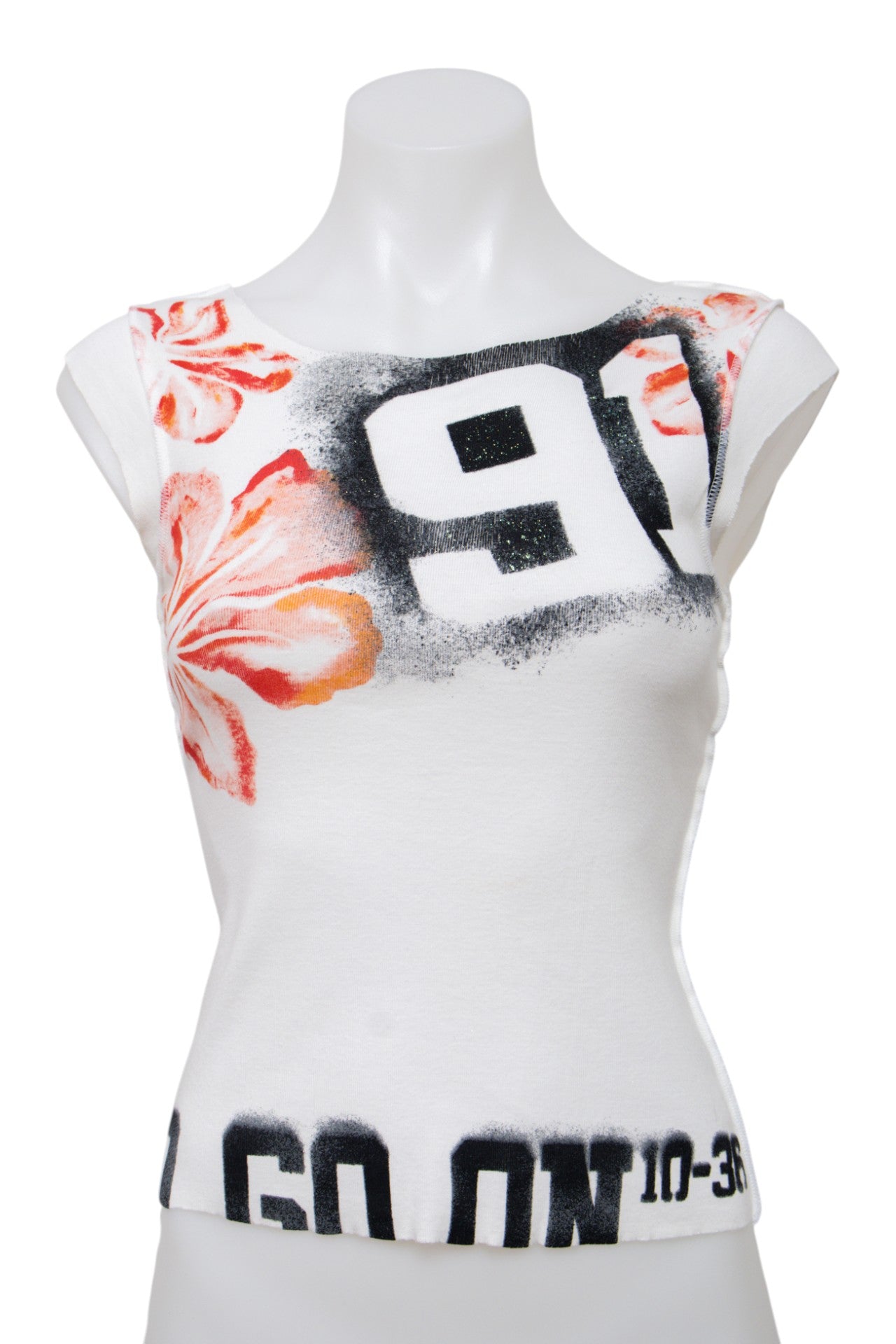 #040 United Colors Of Benetton Tank Top White | c. 204 | Size 8