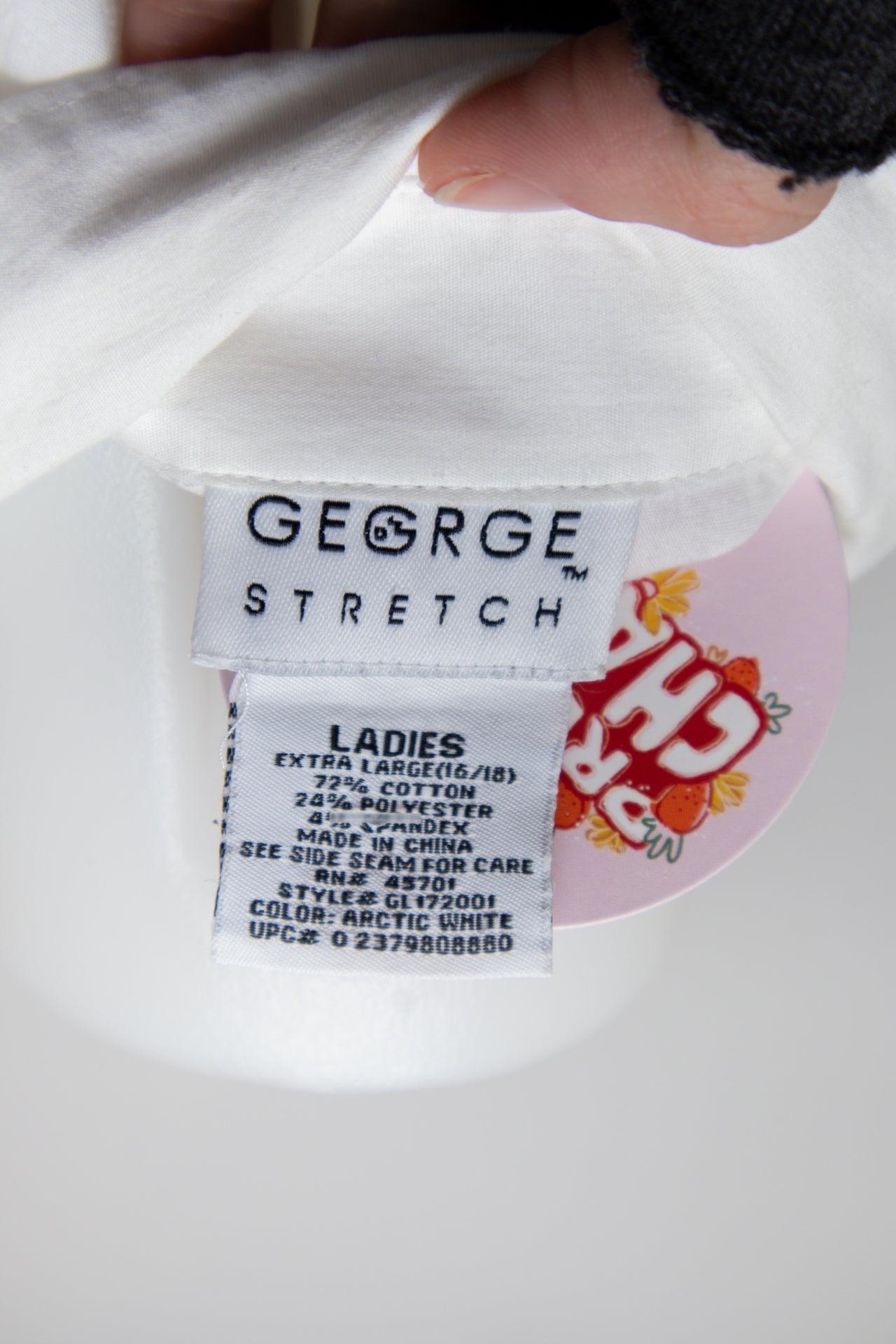 #98 George Stretch T-shirt White | c. 191 | Size 12/14