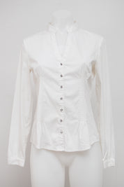 #058 Express Design Studio Long Sleeve White | c. 213 | Size 8