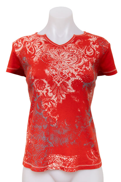 #47 Eristopher & Banks T-shirt Red | c. 195 | Size 10/12