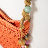 #176 Beaded Cappeli Shoulder Bag Orange | c. 180