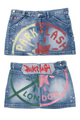#111 Park Flash Mini Skirt Blue | c. 204 | Size 10/12
